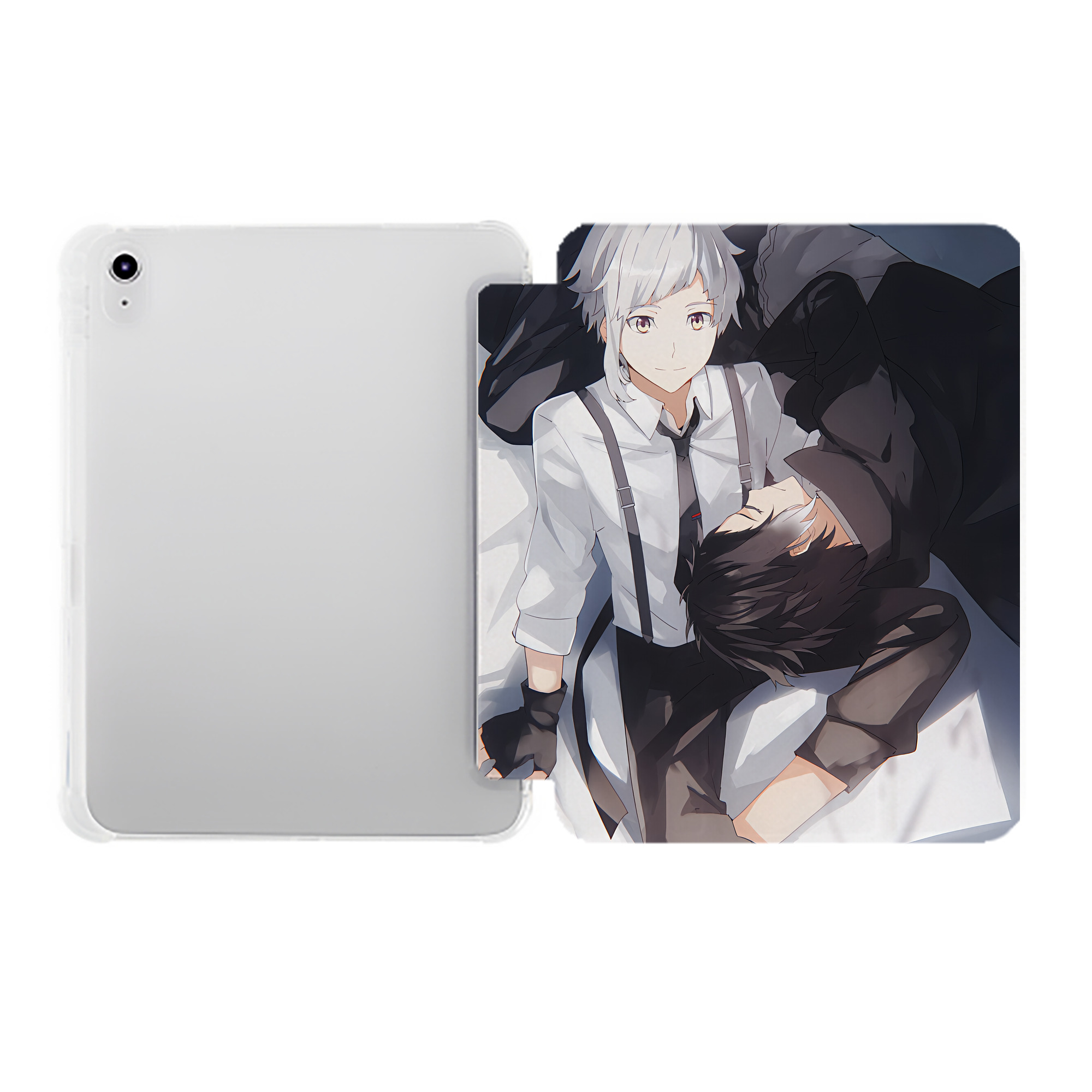 （画像用） 文豪ストレイドッグス Bungo Stray Dogs IPad ケース ペン収納付き 三つ折りスタンド PUレザー×シリコン 対応機種9.5/10.5/10.9インチ